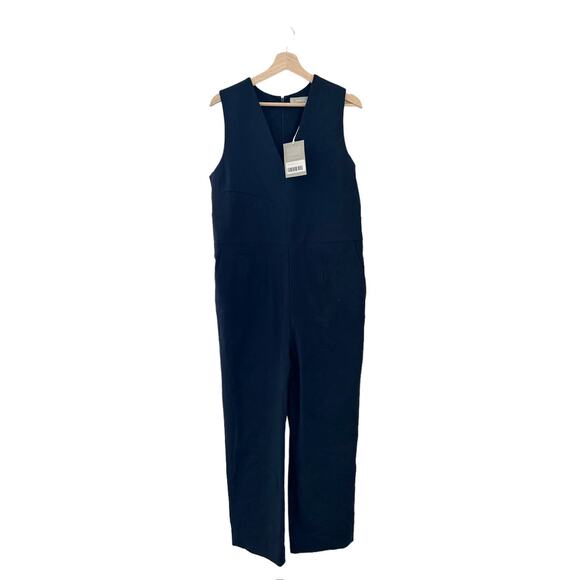 Everlane The Structured Cotton Jumpsuit in Navy 10 NWT - Picture 5 of 8